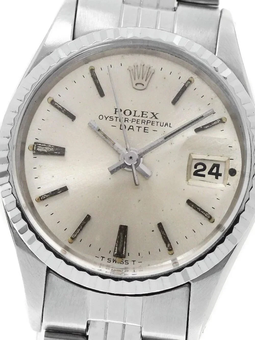 ROLEX Oyster perpetual date WG bezel Automatic Ladies Watch_962755